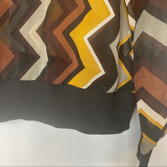 Missoni Target‎ Zig Zag Top Blouse Sheer XL - Picture 8 of 11